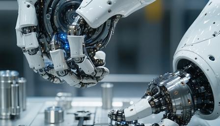 Zautomatyzowane ramię robotyczne w fabryce